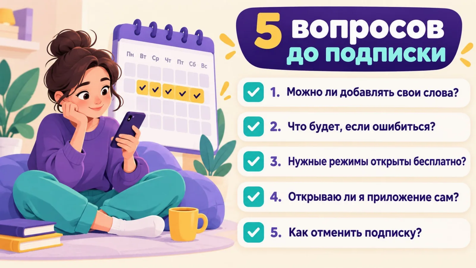 Пять вопросов, которые стоит задать приложению до подписки