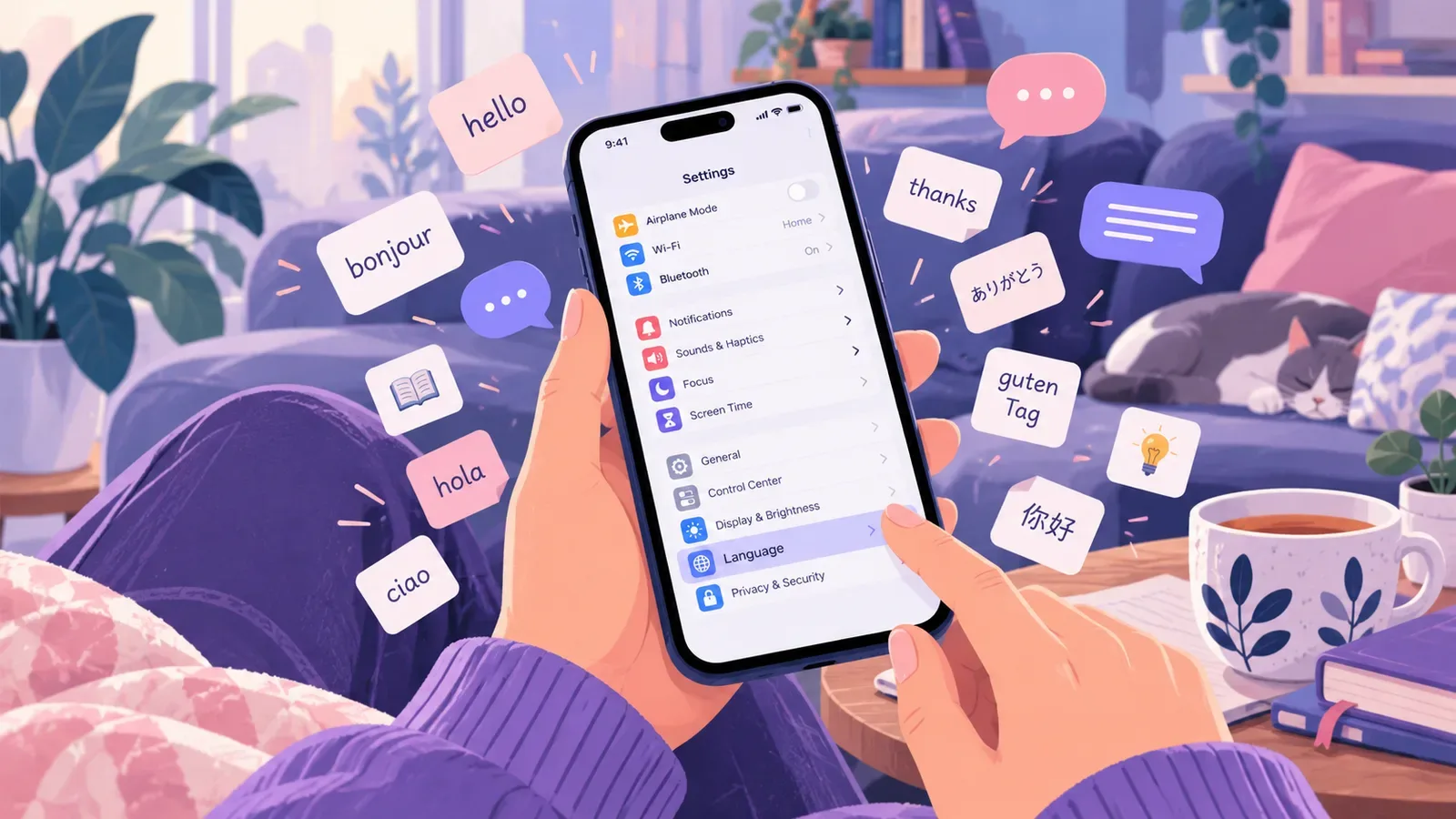 Стоит ли переключать телефон на изучаемый язык