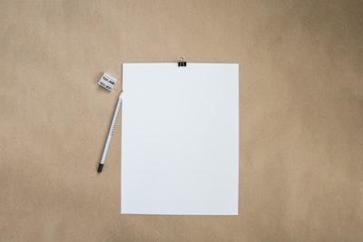 blank sheet — чистый лист